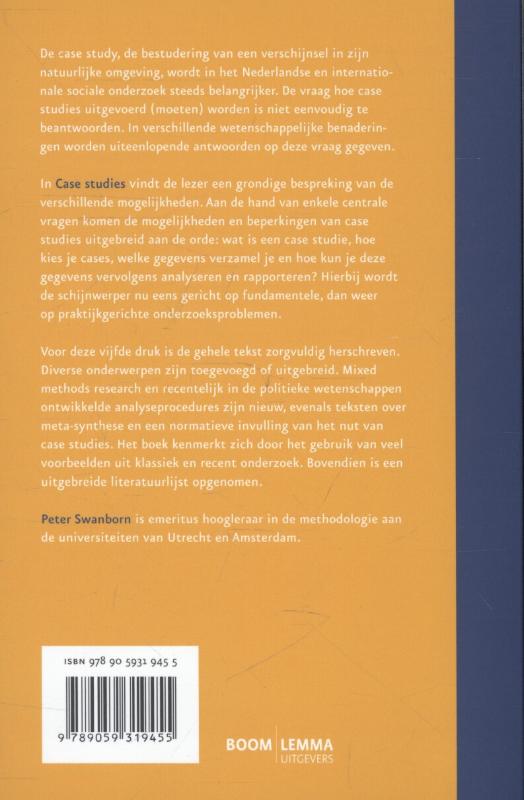 Achterkant van Case studies