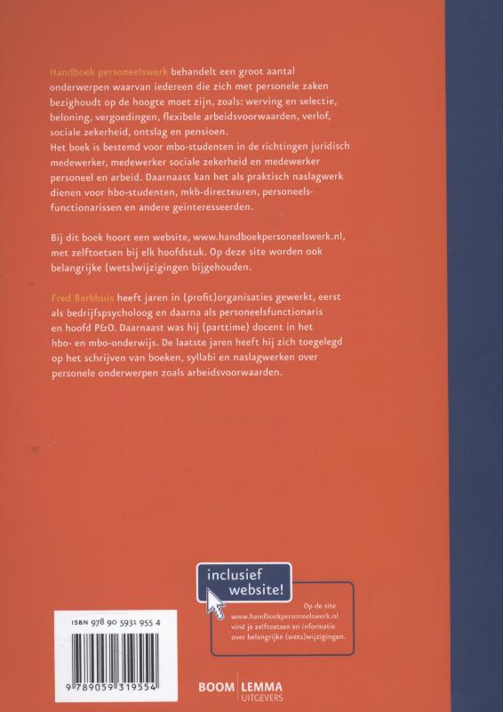 Achterkant van Handboek personeelswerk