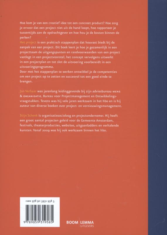 Achterkant van Het project