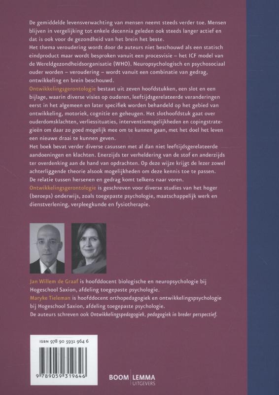 Achterkant van Ontwikkelingsgerontologie