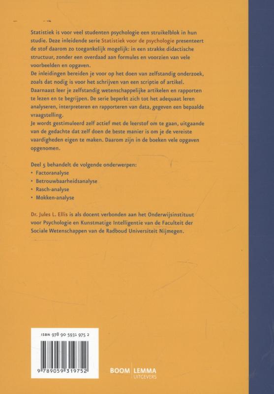 Achterkant van factor- en itemanalyse