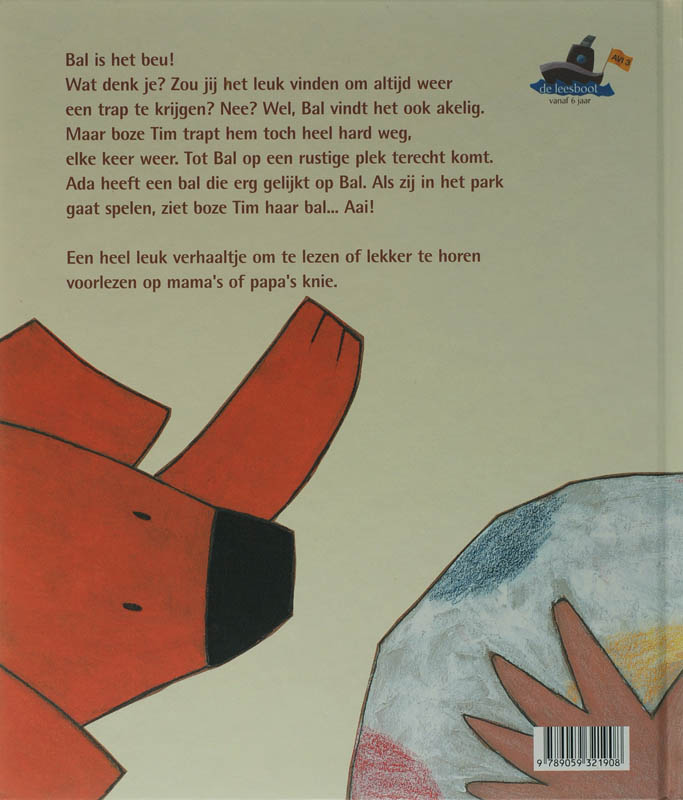 Achterkant van Bal is het beu