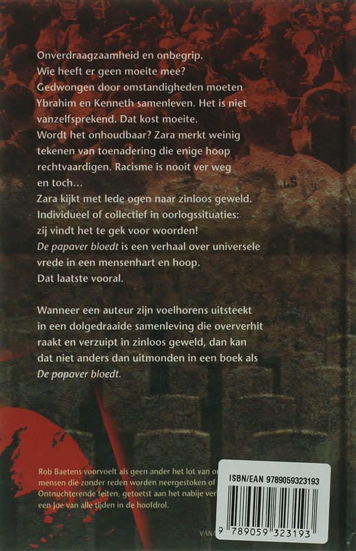 Achterkant van De papaver bloedt