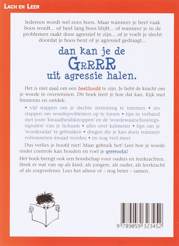 Achterkant van Haal de GrrrR uit agressie