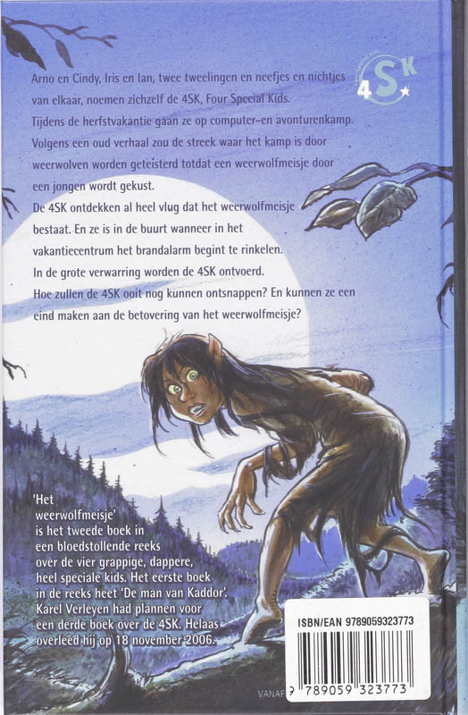 Achterkant van Weerwolfmeisje