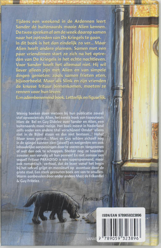Achterkant van Frituur paradisio
