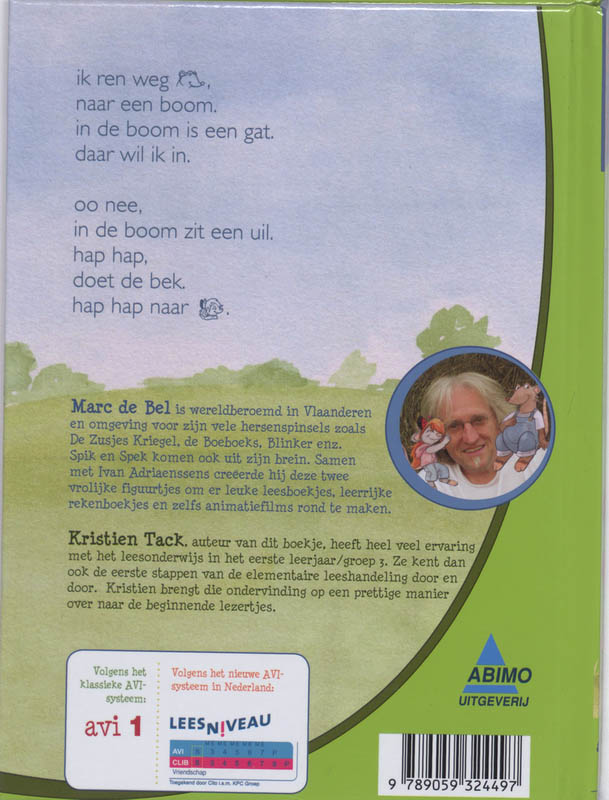Achterkant van Geen hap voor Uil en Kas