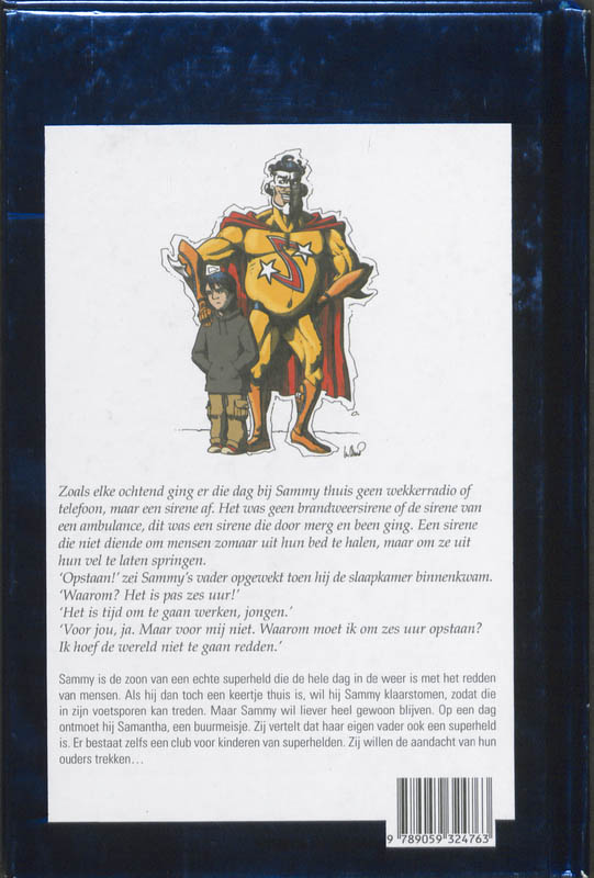 Achterkant van Spaceboy, superheld?
