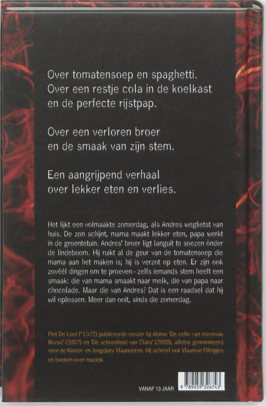 Achterkant van De smaak van zijn stem