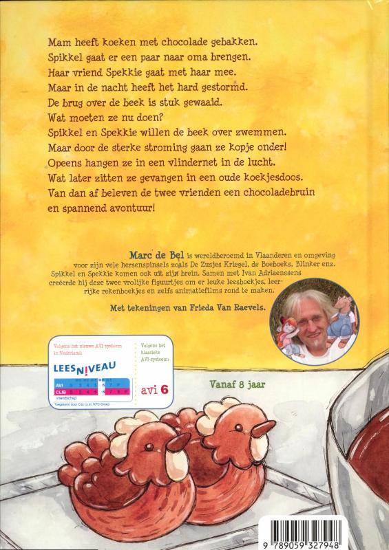 Achterkant van Choco en Lala