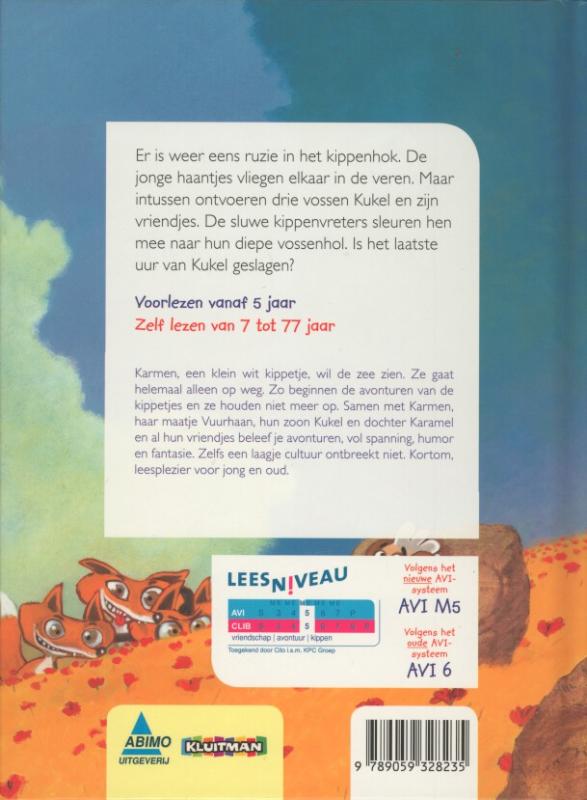 Achterkant van Ren voor je kippenleven