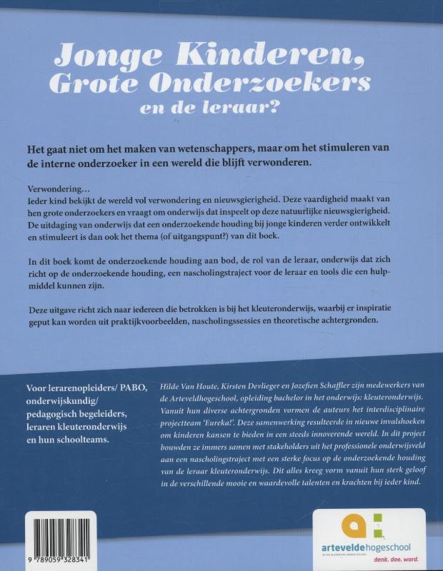 Achterkant van Jonge kinderen, grote onderzoekers en de leraar