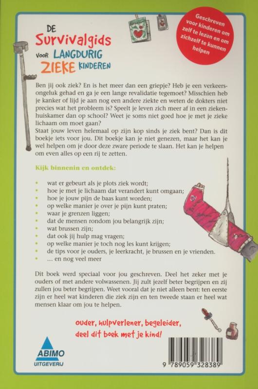 Achterkant van De survivalgids voor langdurig zieke kinderen