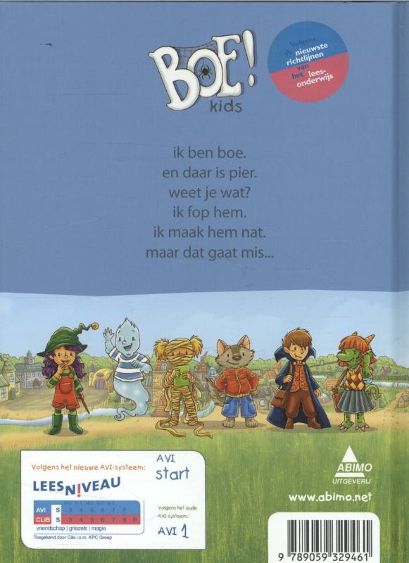 Achterkant van De mop van boe