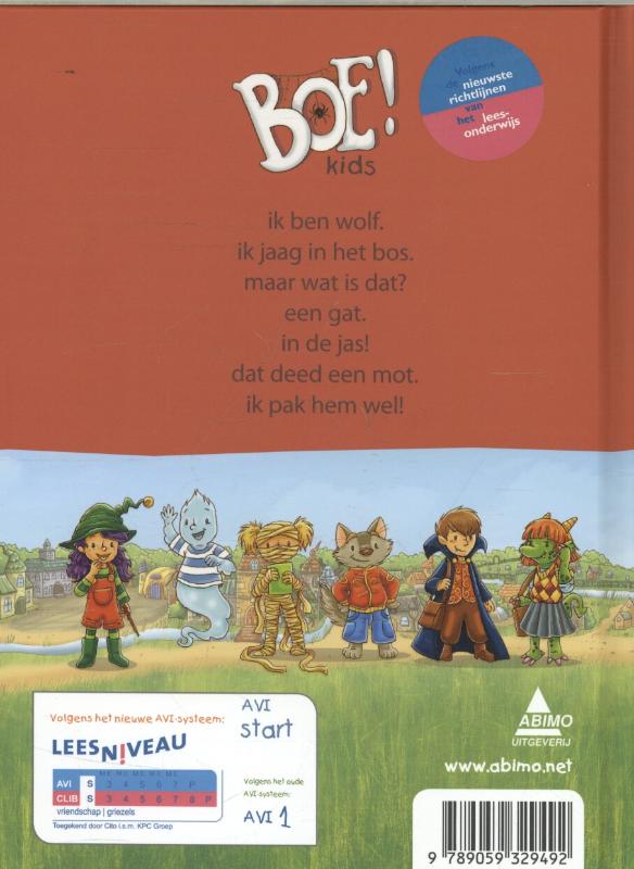 Achterkant van Wolf en de mot