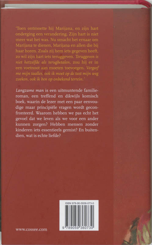 Achterkant van Langzame man