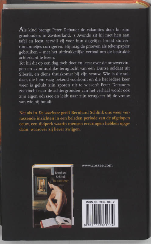 Achterkant van De thuiskomst