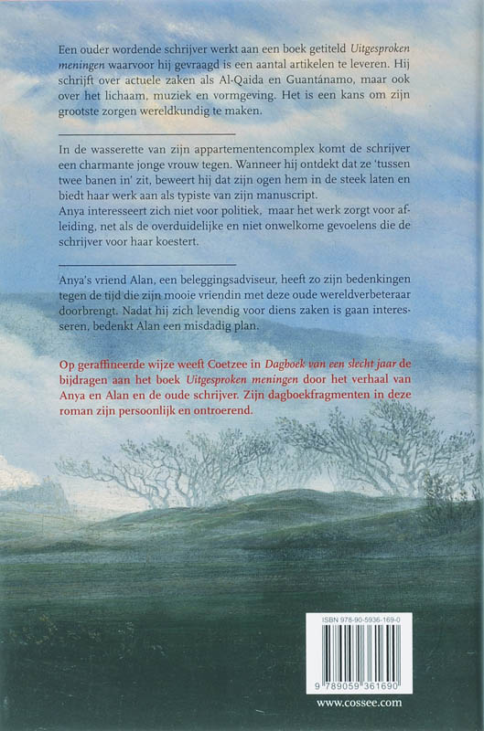 Achterkant van Dagboek van een slecht jaar