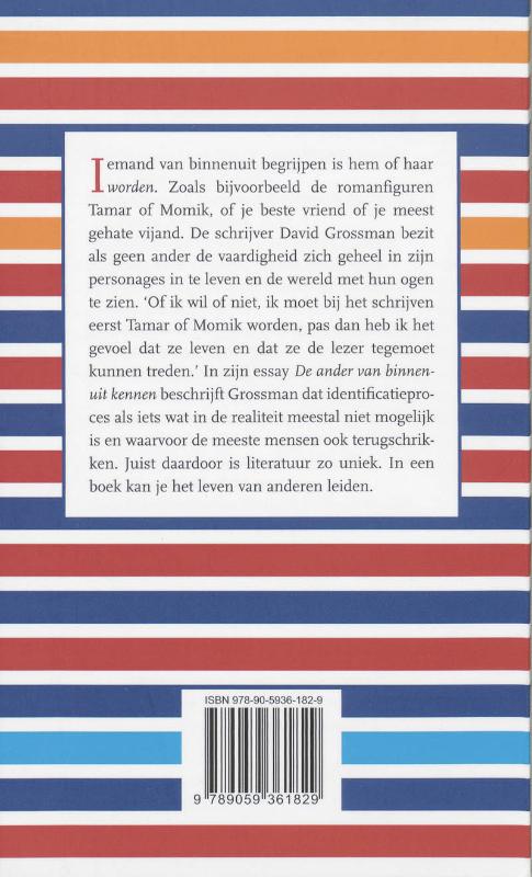 Achterkant van De ander van binnenuit kennen
