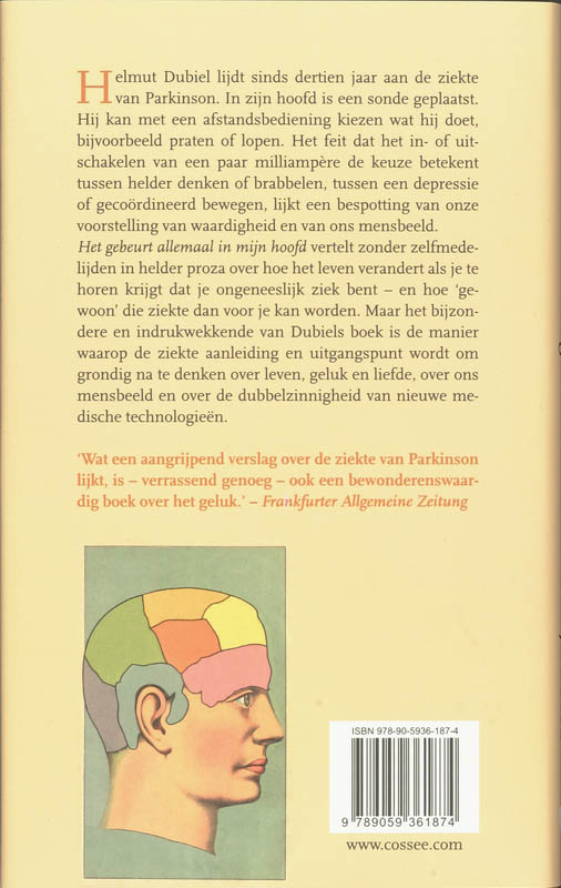Achterkant van Het gebeurt allemaal in mijn hoofd