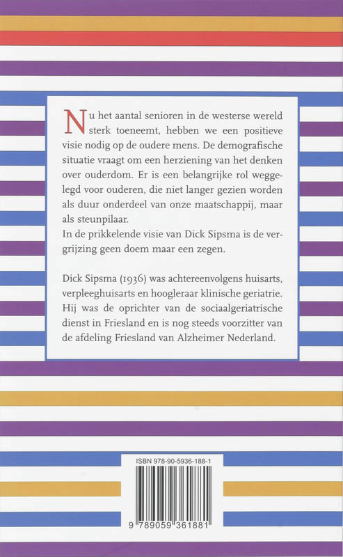 Achterkant van Van oude mensen, de dingen die gaan komen