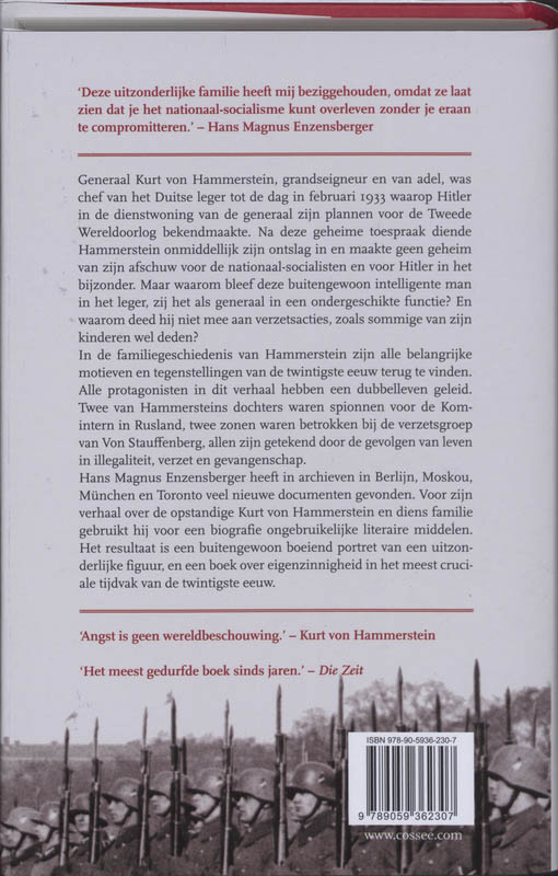 Achterkant van De eigenzinnigheid van Hammerstein
