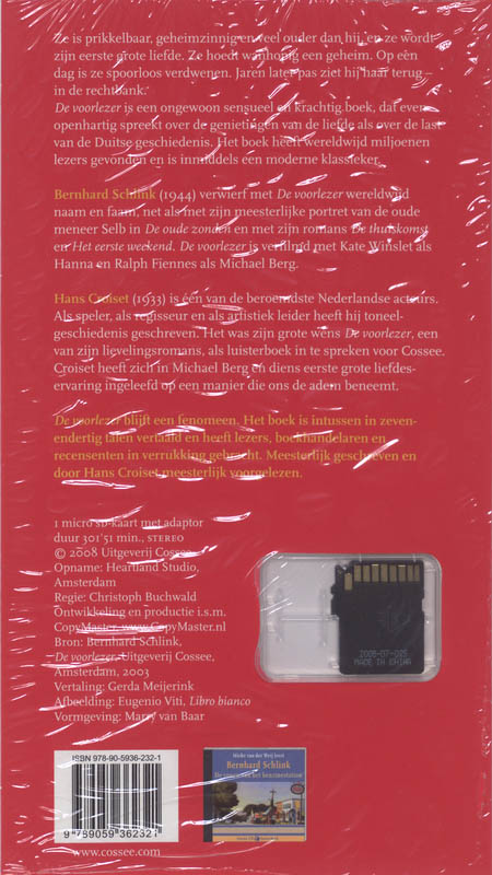 Achterkant van Micro SD kaart De voorlezer