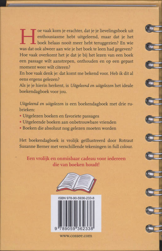 Achterkant van Uitgeleend en uitgelezen
