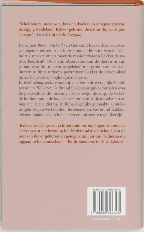 Achterkant van Ezel, schaap en tureluur