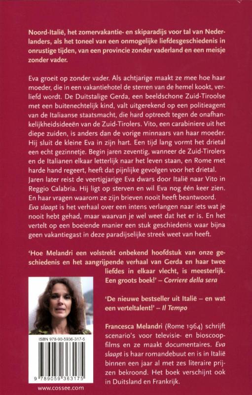 Achterkant van Eva slaapt