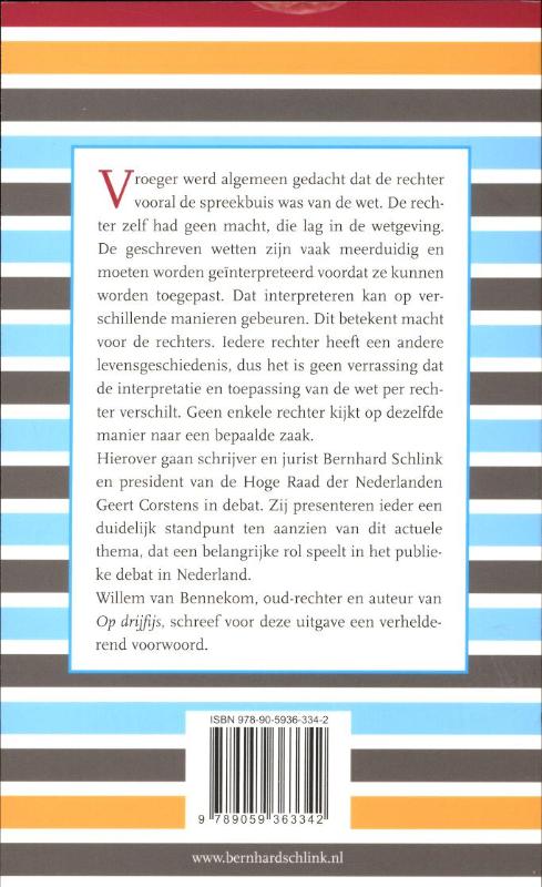 Achterkant van Objectieve wetgeving en subjectieve rechters