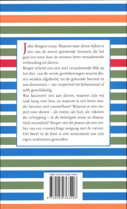 Achterkant van Waarom wij naar dieren kijken