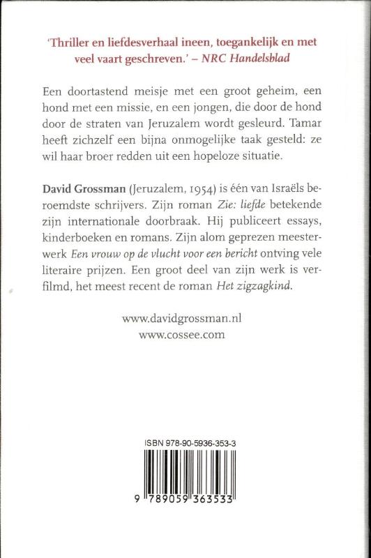 Achterkant van De stem van Tamar