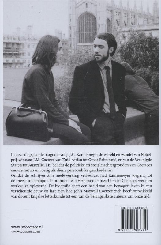 Achterkant van J.M. Coetzee. Een schrijversleven