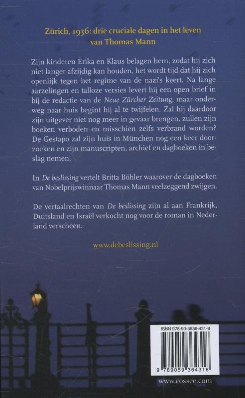 Achterkant van De beslissing