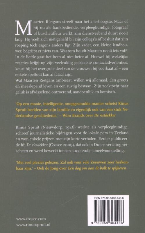 Achterkant van Een dag om aan de balk te spijkeren