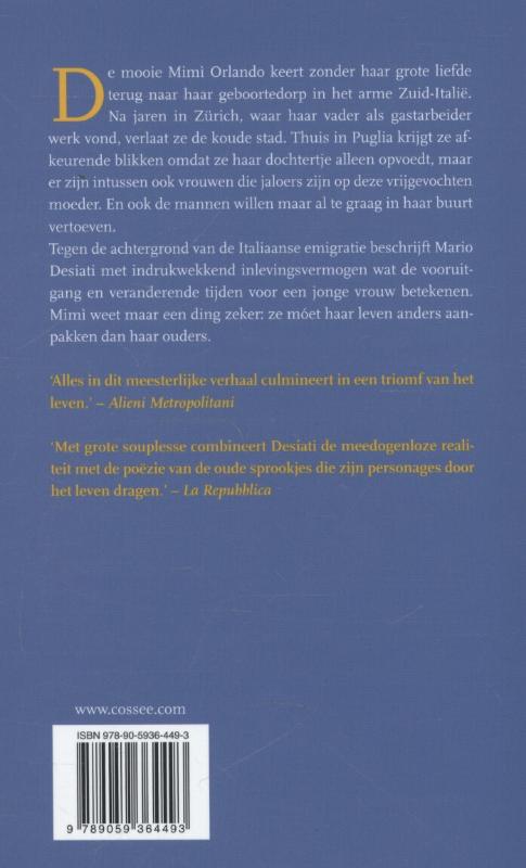 Achterkant van De bloemen van Mimi Orlando