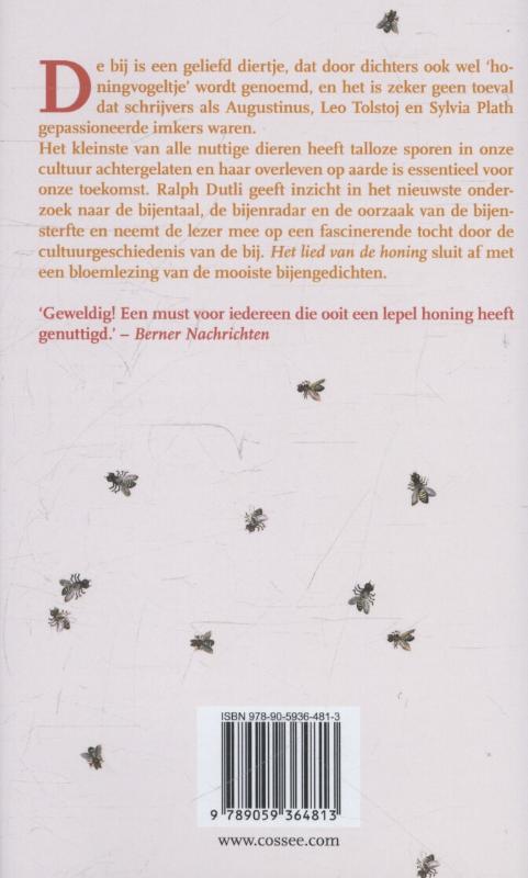 Achterkant van Het lied van de honing