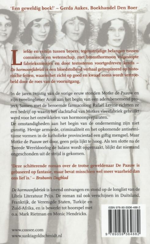 Achterkant van De hormoonfabriek