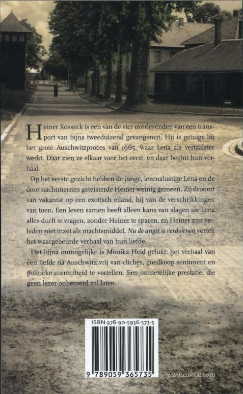 Achterkant van Nu de angst is verdwenen