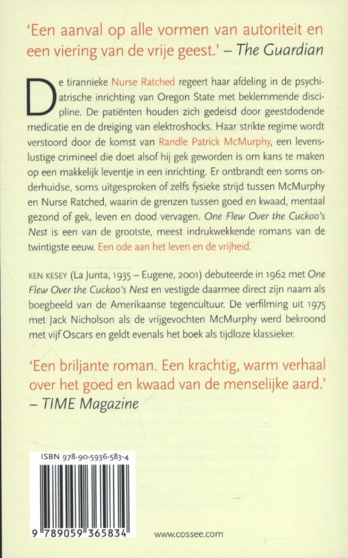 Achterkant van One flew over the cuckoo's nest