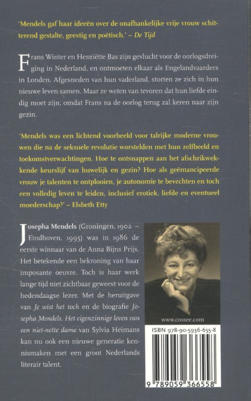 Achterkant van Je wist het toch