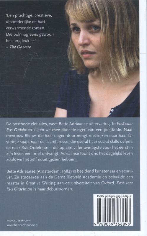 Achterkant van Post voor Rus Ordelman