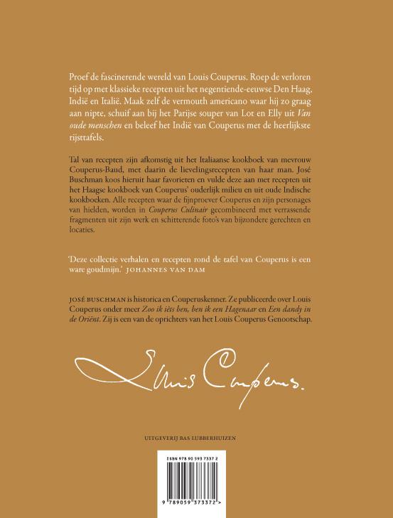 Achterkant van Couperus culinair