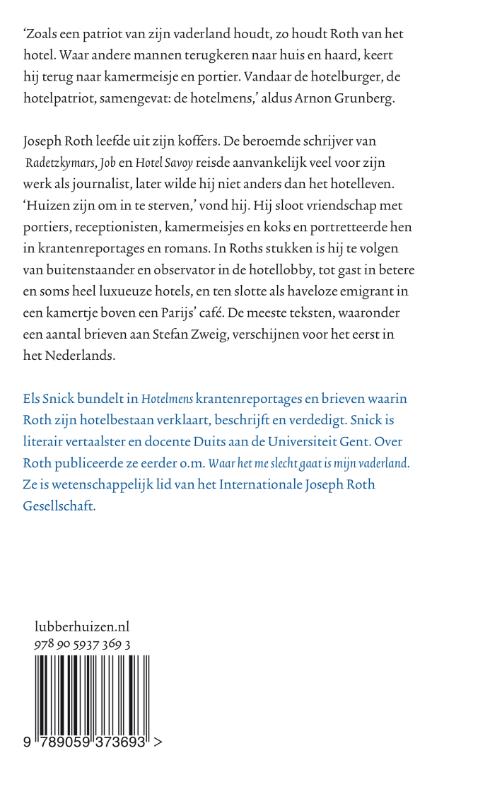 Achterkant van Hotelmens