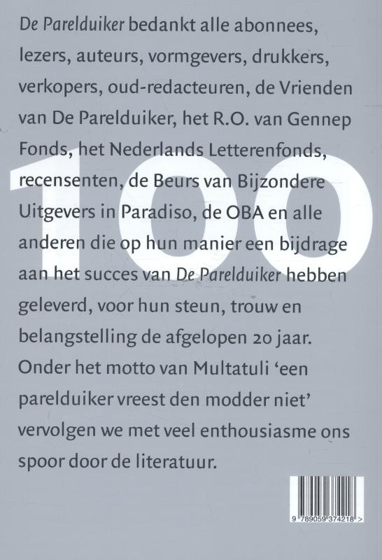 Achterkant van De Parelduiker