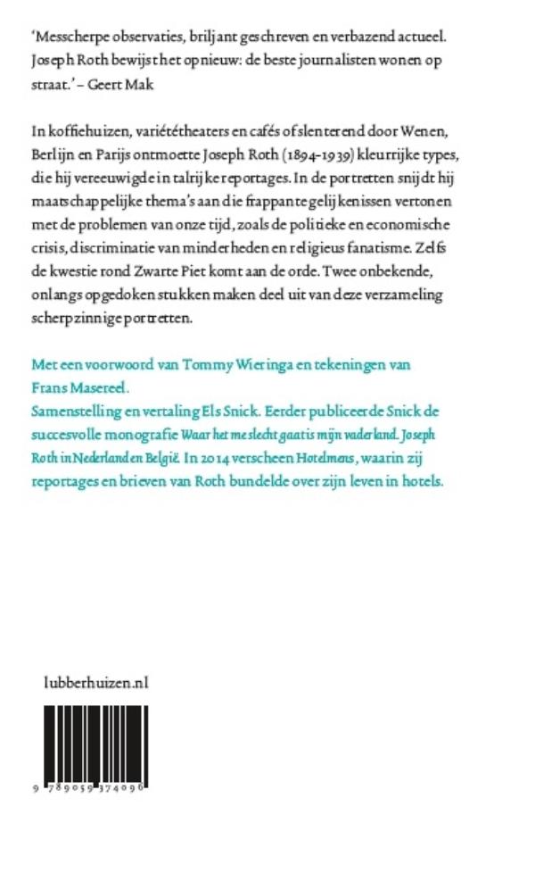 Achterkant van De blonde neger en andere portretten