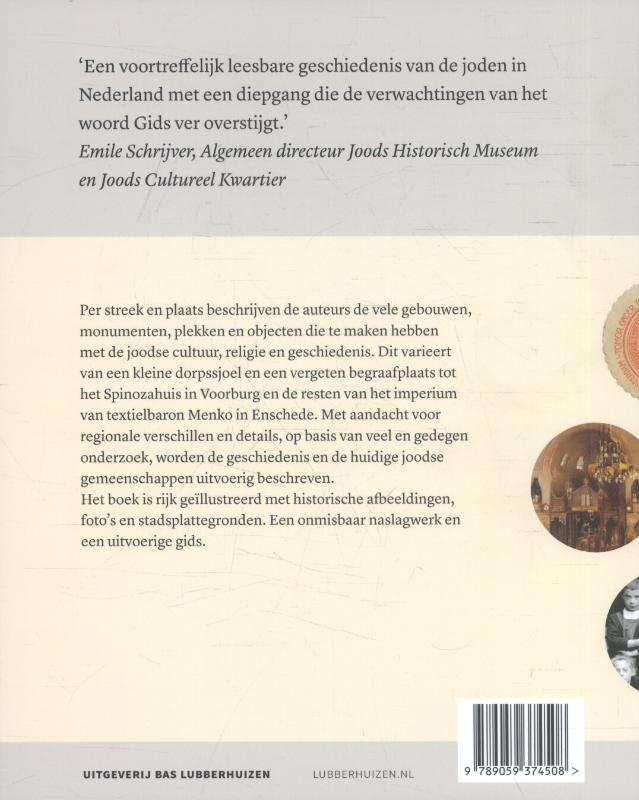 Achterkant van Gids van joods erfgoed in Nederland