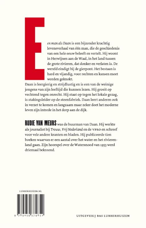 Achterkant van Een man als Daan