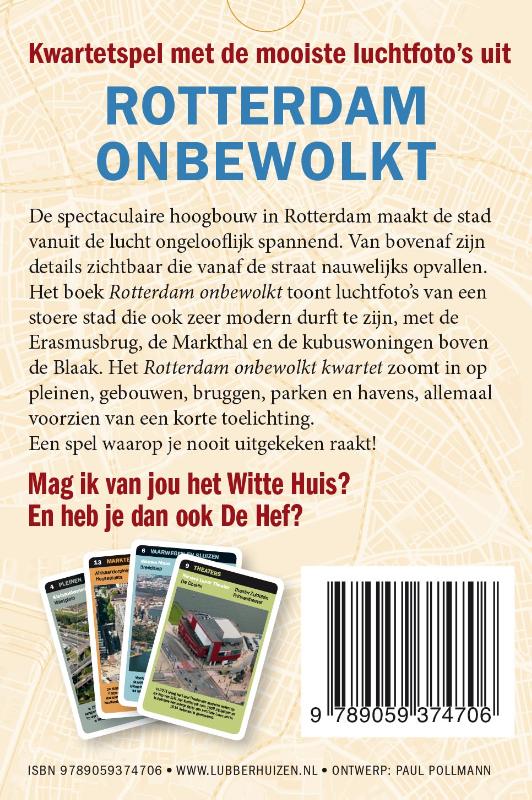 Achterkant van Rotterdam onbewolkt kwartet